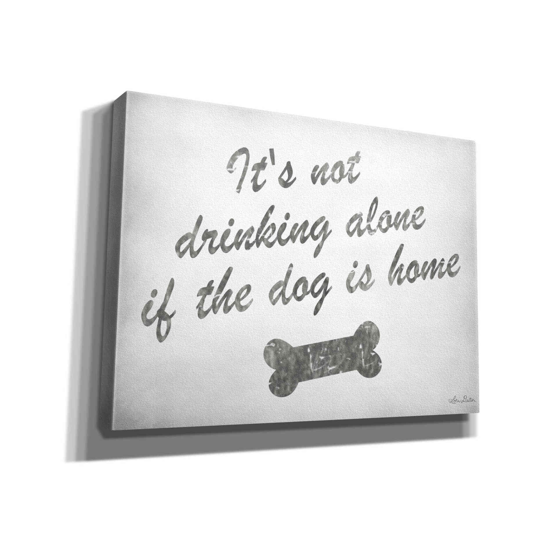 'Drinking Alone' by Lori Deiter, Canvas Wall Art