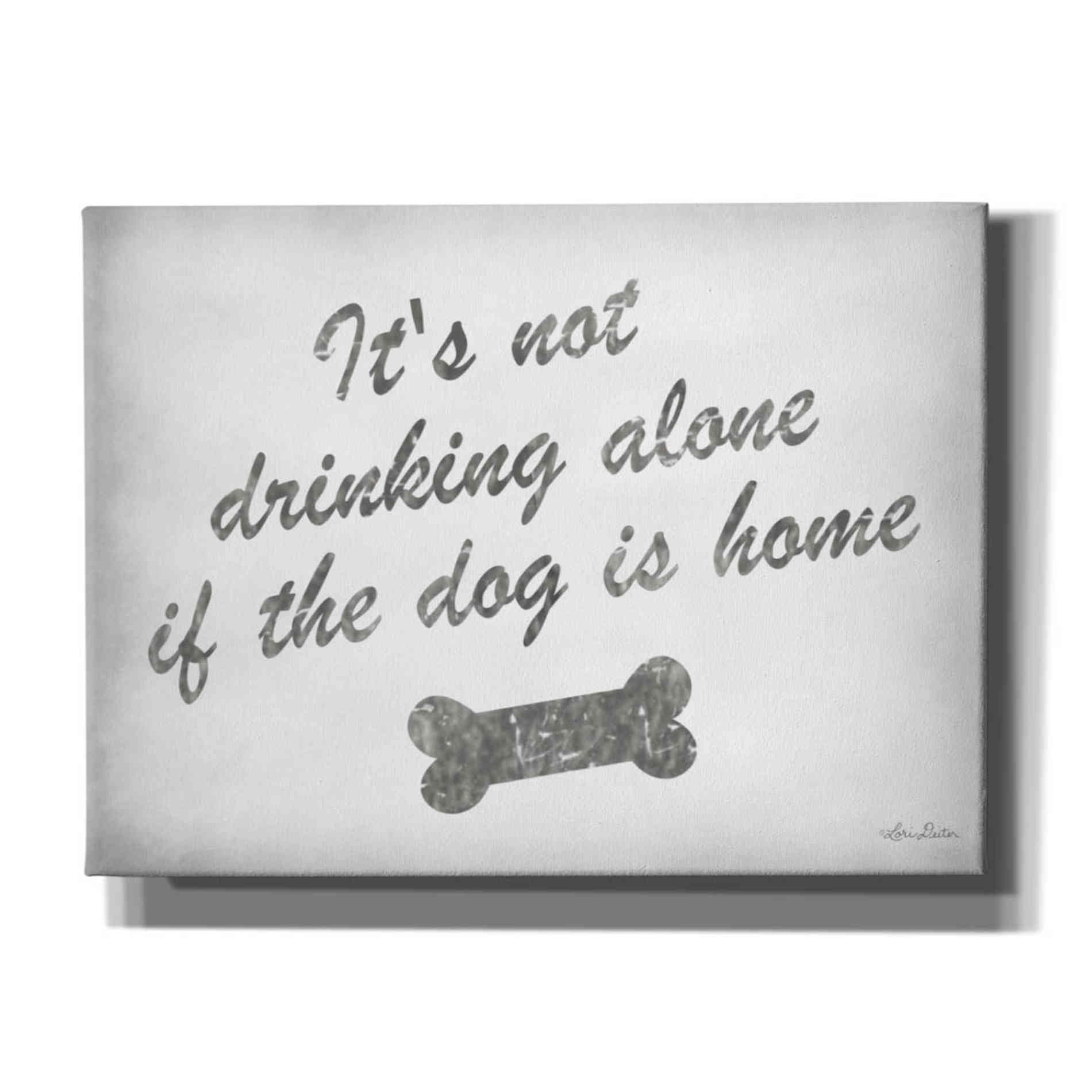'Drinking Alone' by Lori Deiter, Canvas Wall Art