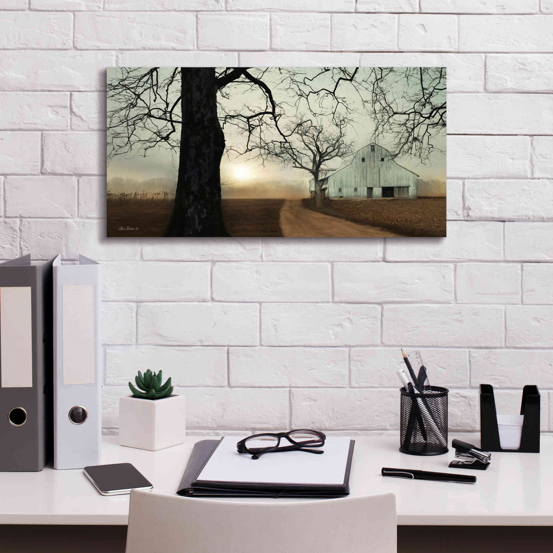 'Millersburg Sunrise' by Lori Deiter, Canvas Wall Art,24 x 12