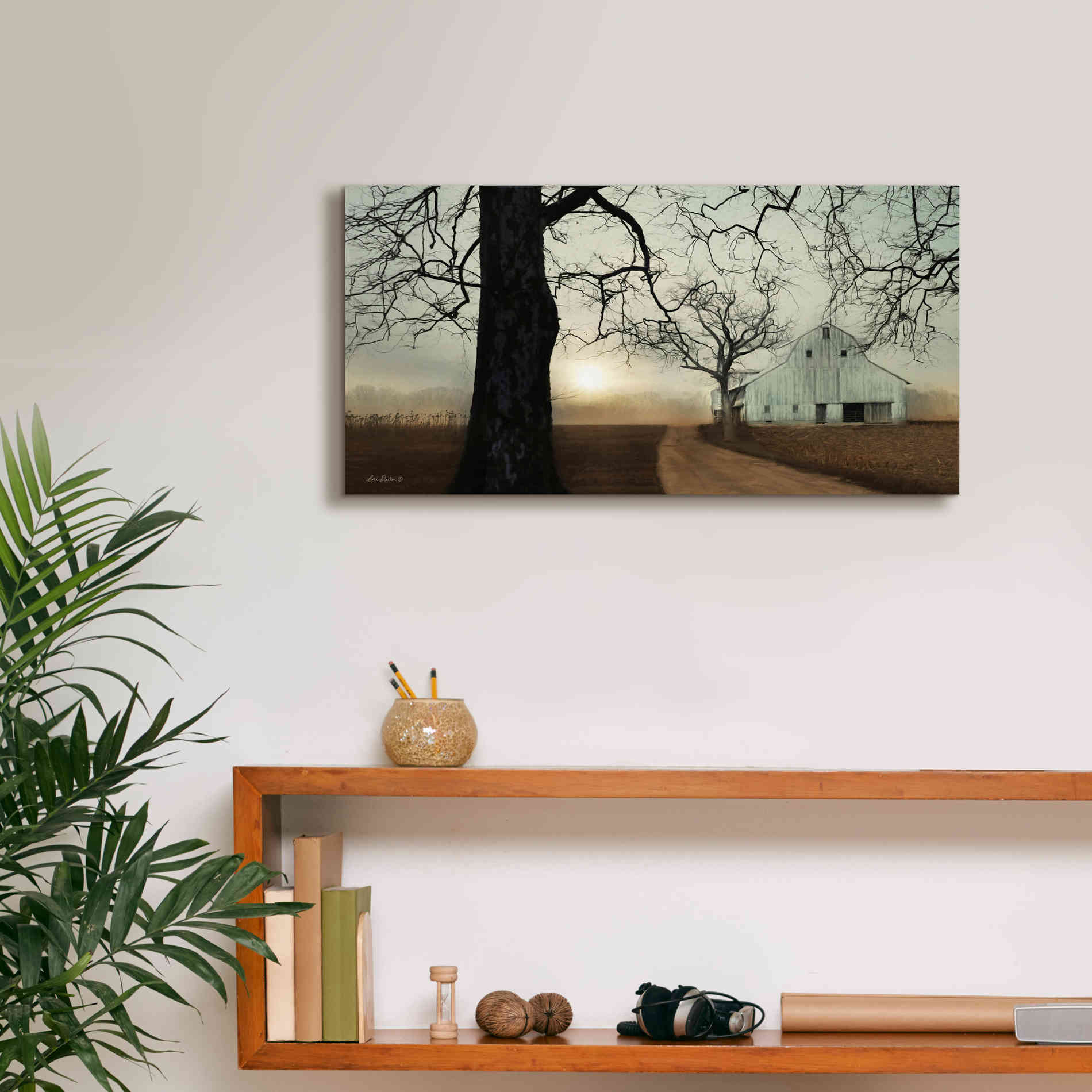 'Millersburg Sunrise' by Lori Deiter, Canvas Wall Art,24 x 12