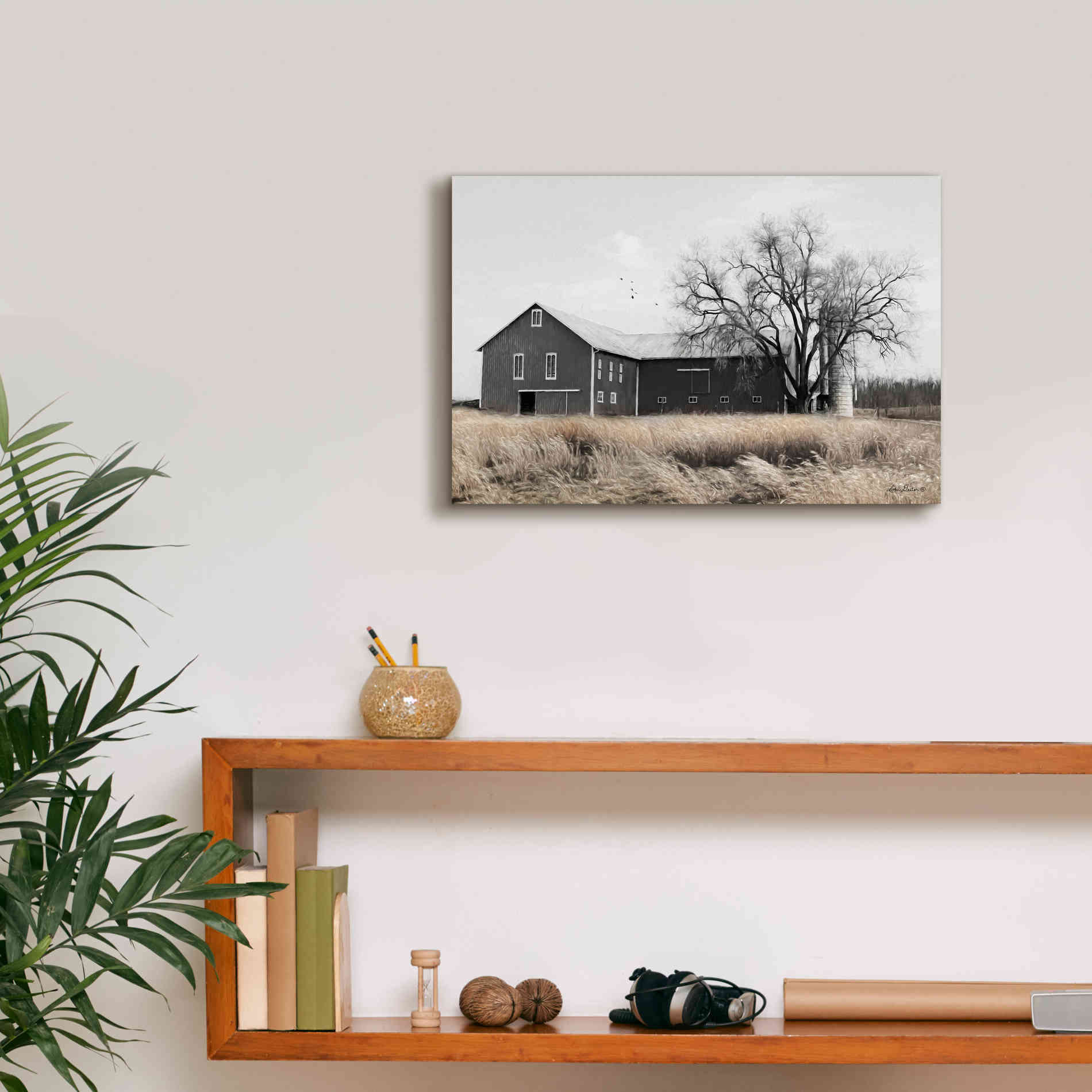 'Ohio Fields II' by Lori Deiter, Canvas Wall Art,18 x 12