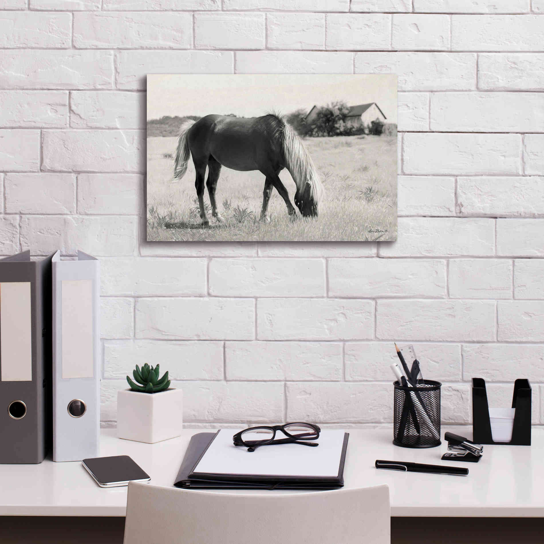 'Summer Grazing' by Lori Deiter, Canvas Wall Art,18 x 12