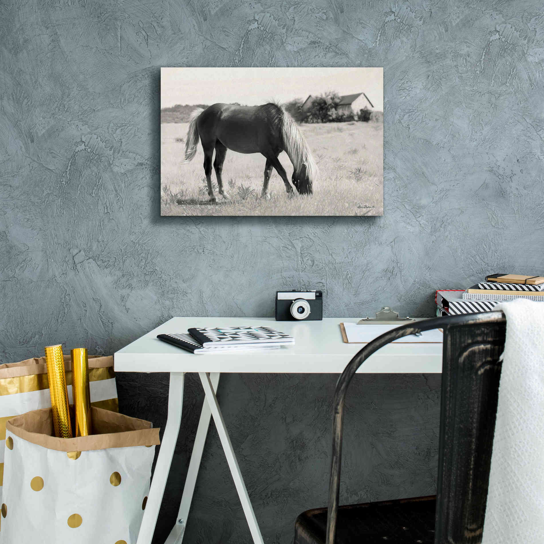 'Summer Grazing' by Lori Deiter, Canvas Wall Art,18 x 12