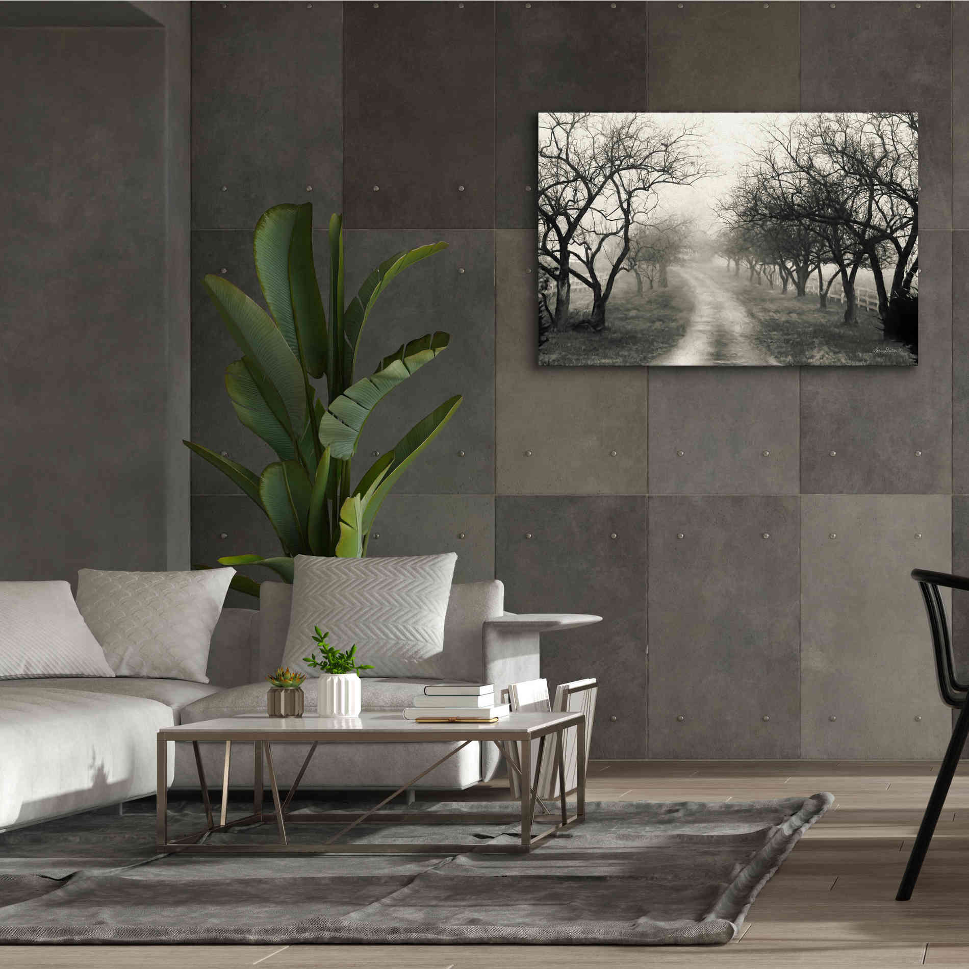 'Foggy Lane' by Lori Deiter, Canvas Wall Art,60 x 40