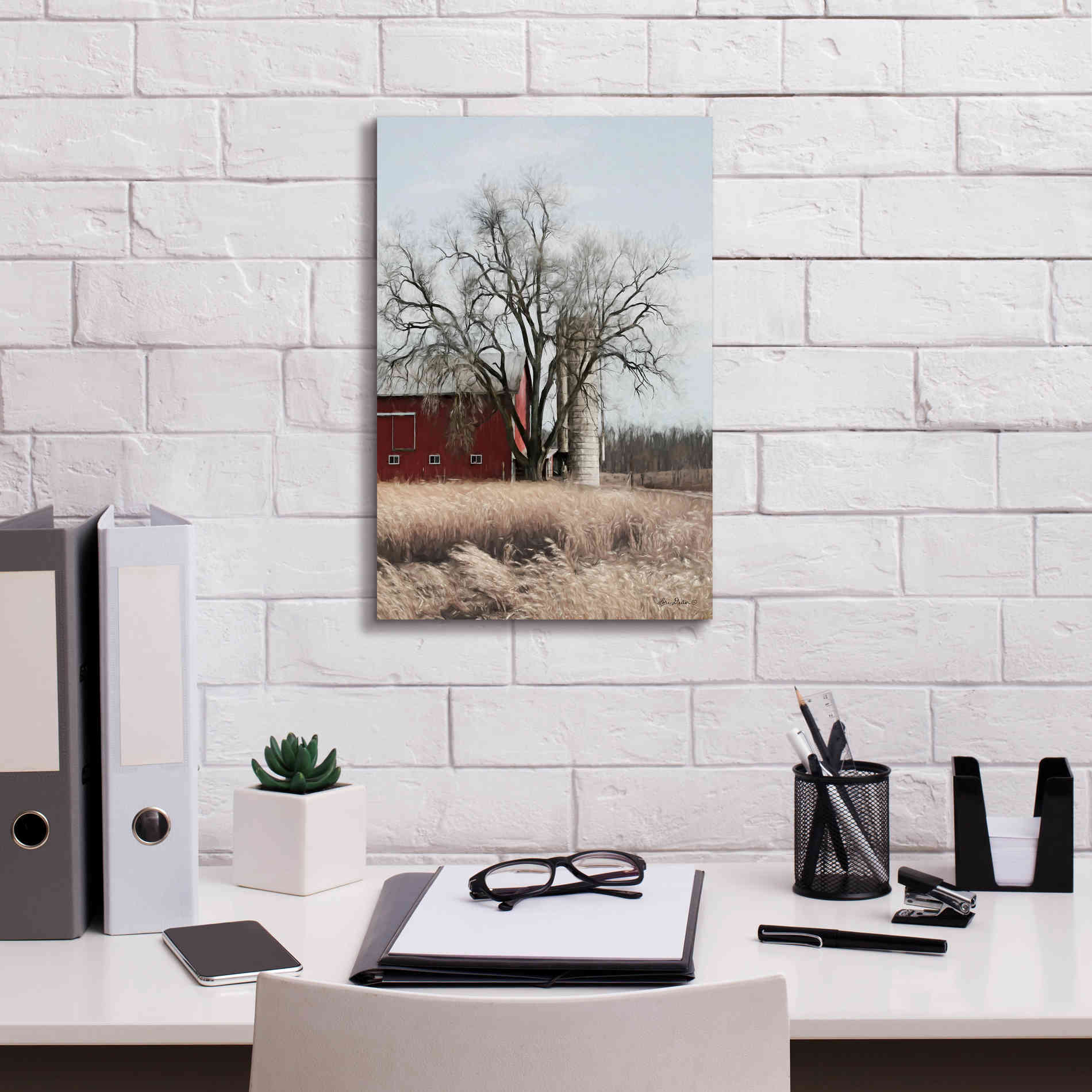 'Painted Silo' by Lori Deiter, Canvas Wall Art,12 x 18