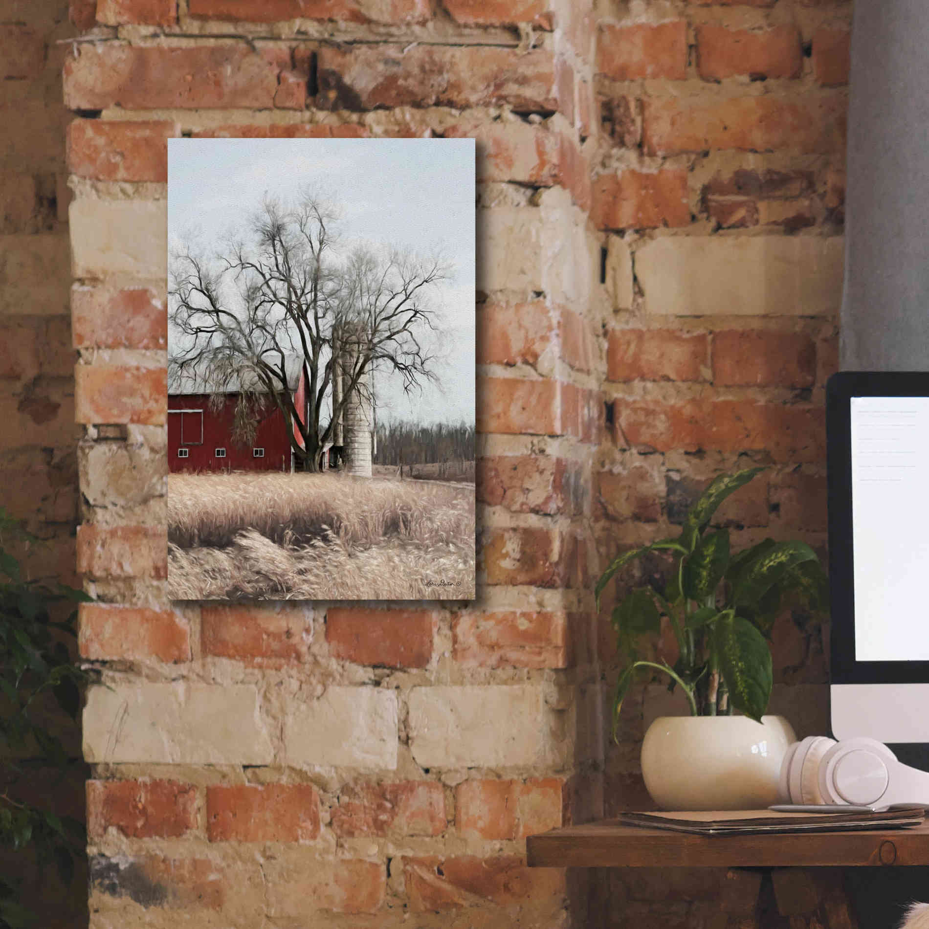 'Painted Silo' by Lori Deiter, Canvas Wall Art,12 x 18