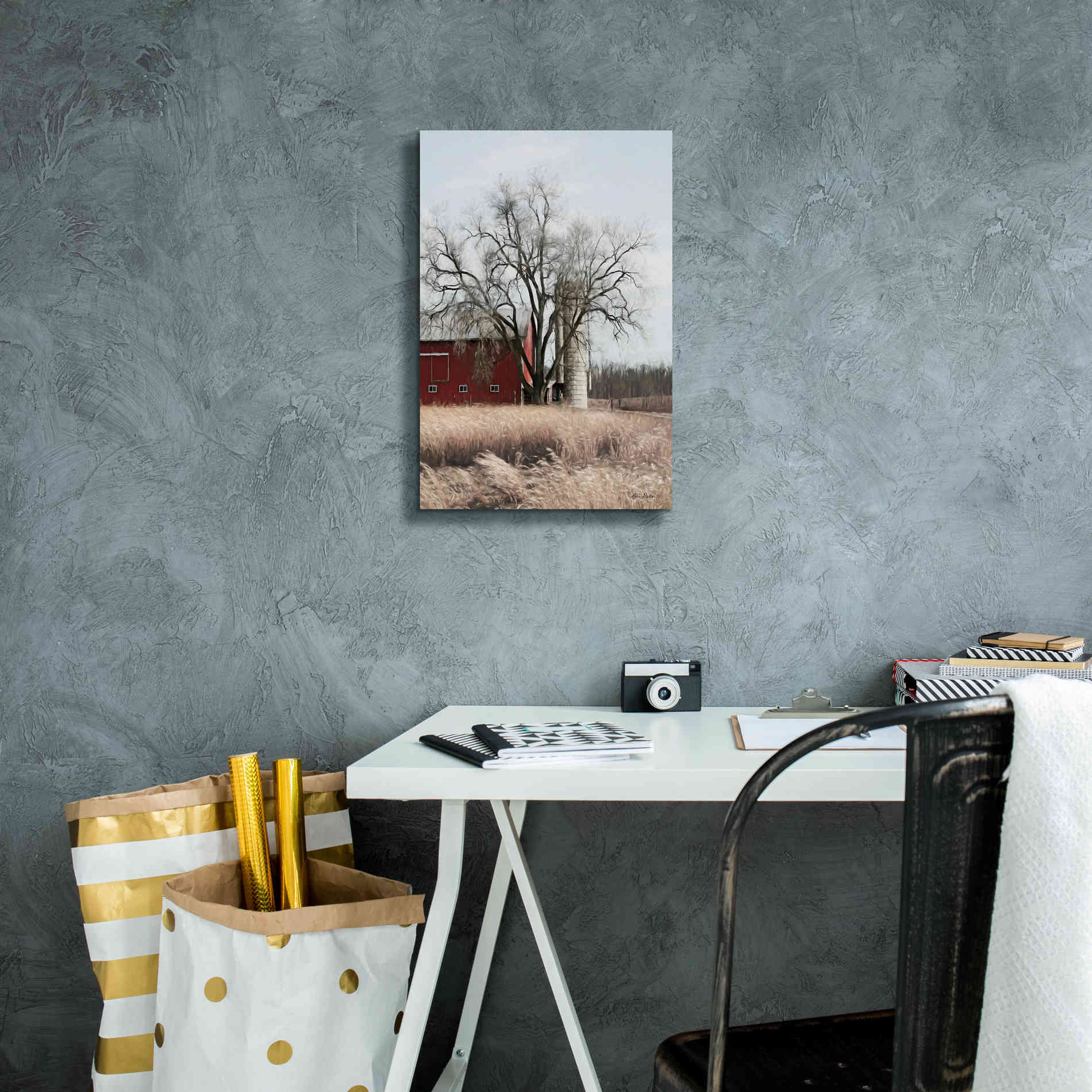 'Painted Silo' by Lori Deiter, Canvas Wall Art,12 x 18