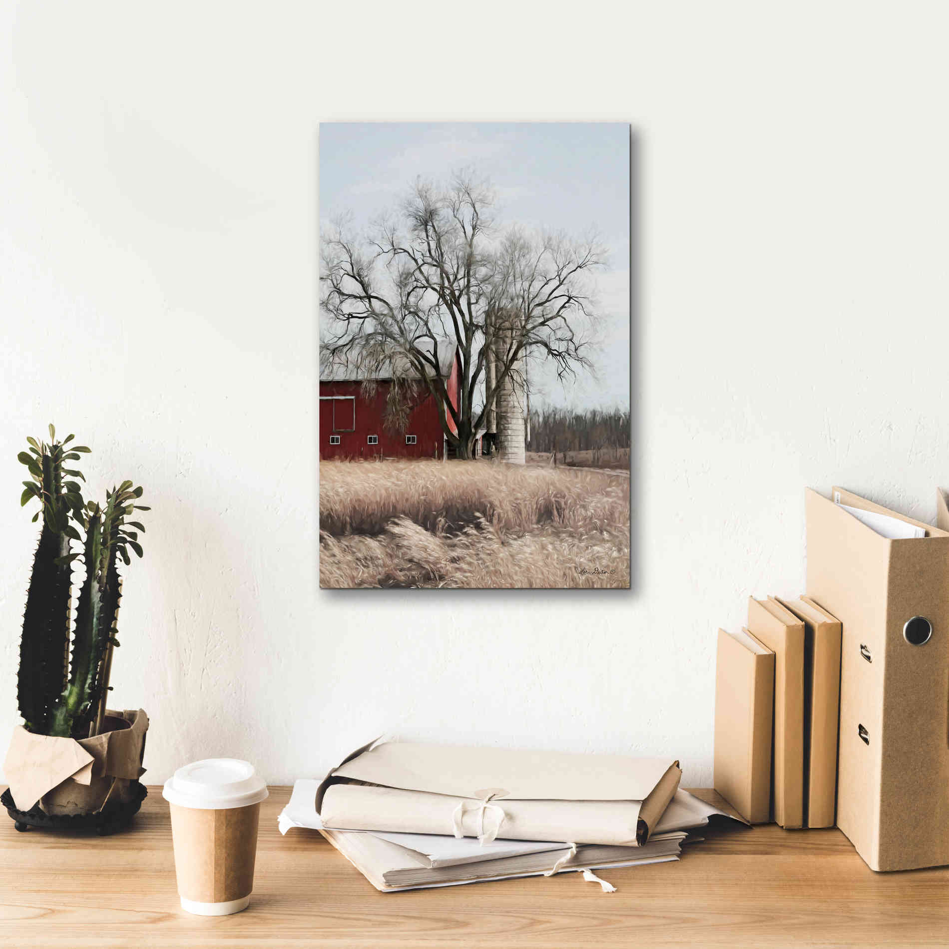 'Painted Silo' by Lori Deiter, Canvas Wall Art,12 x 18