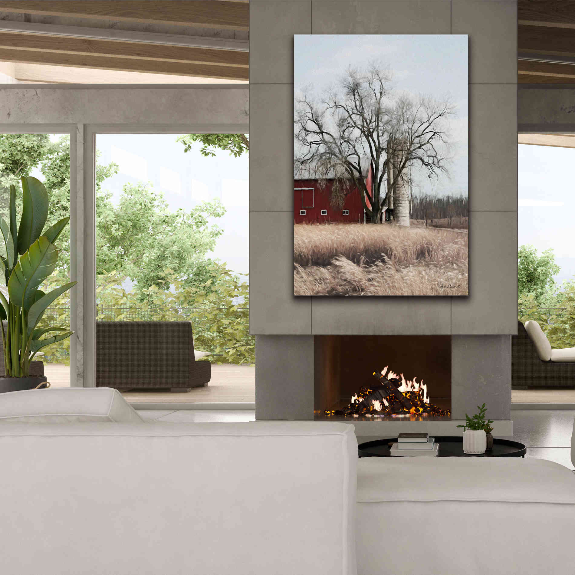 'Painted Silo' by Lori Deiter, Canvas Wall Art,40 x 60