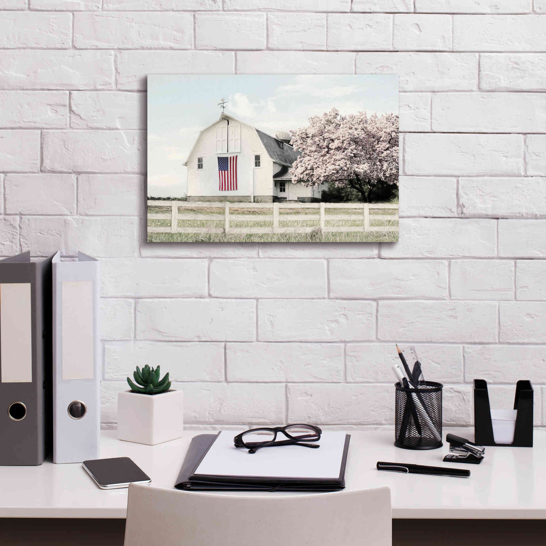 'Brownsville Patriot' by Lori Deiter, Canvas Wall Art,18 x 12