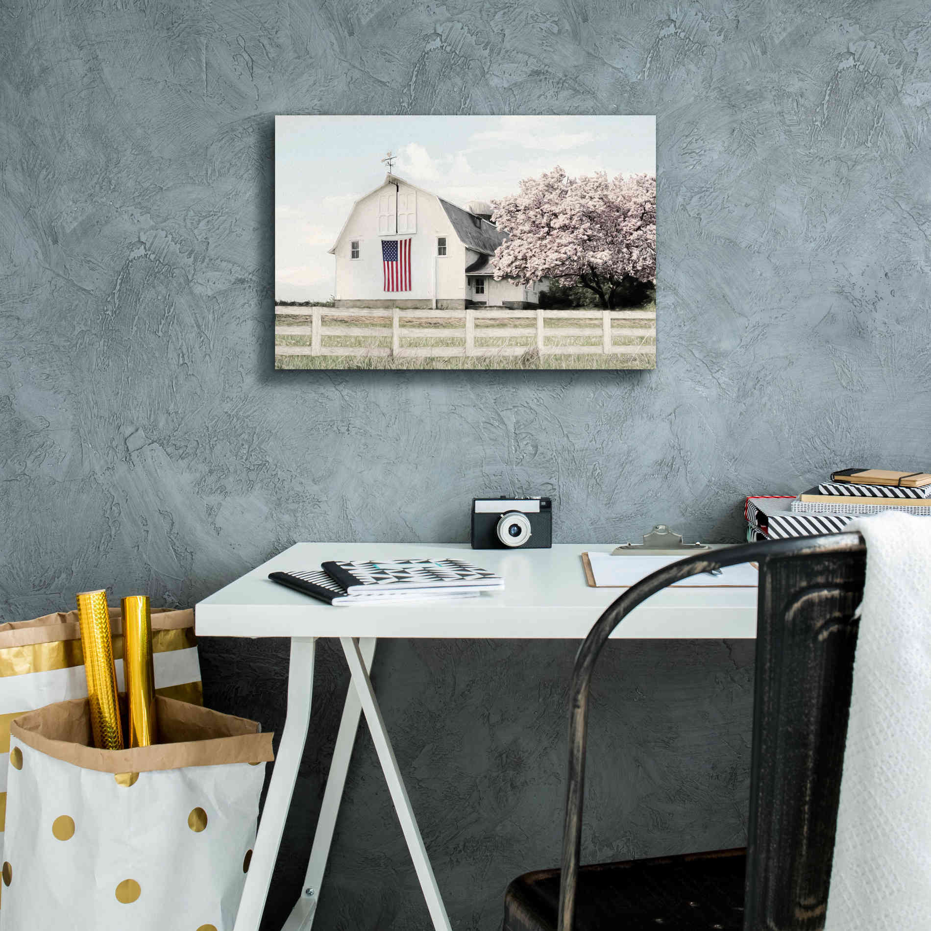 'Brownsville Patriot' by Lori Deiter, Canvas Wall Art,18 x 12