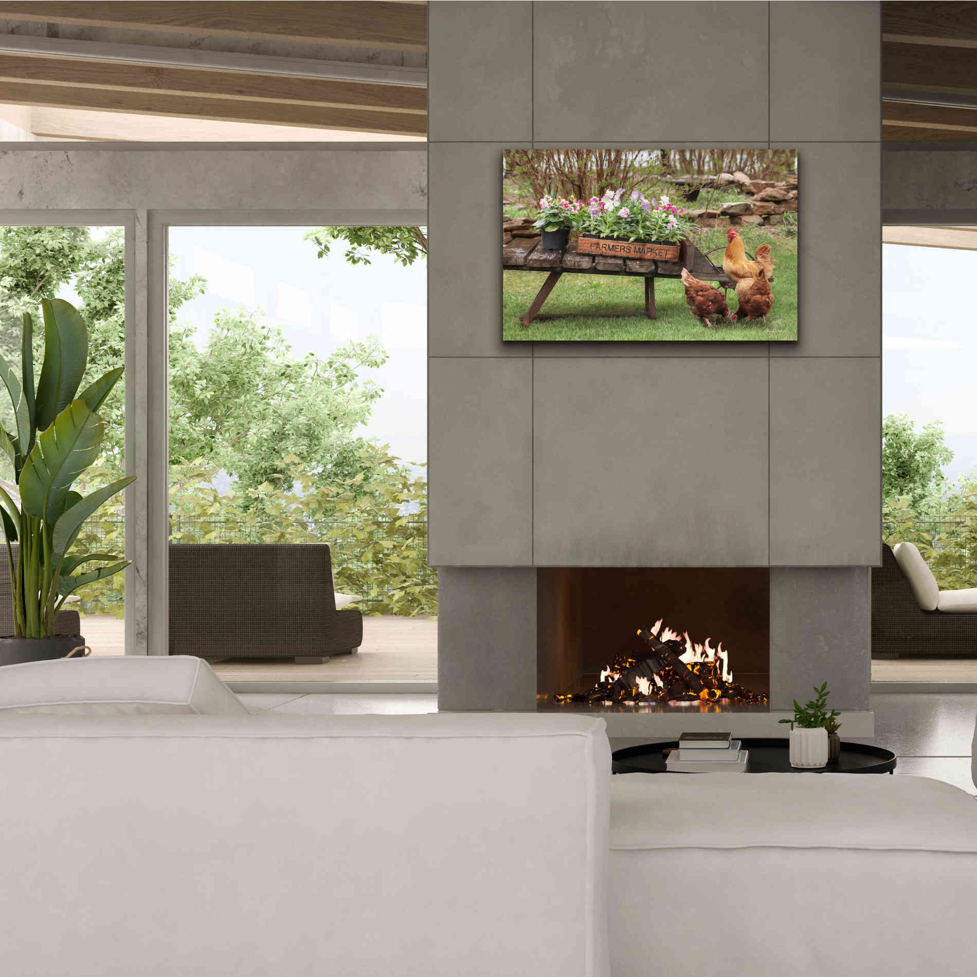 'Farmer's Flower Cart' by Lori Deiter, Canvas Wall Art,40 x 26