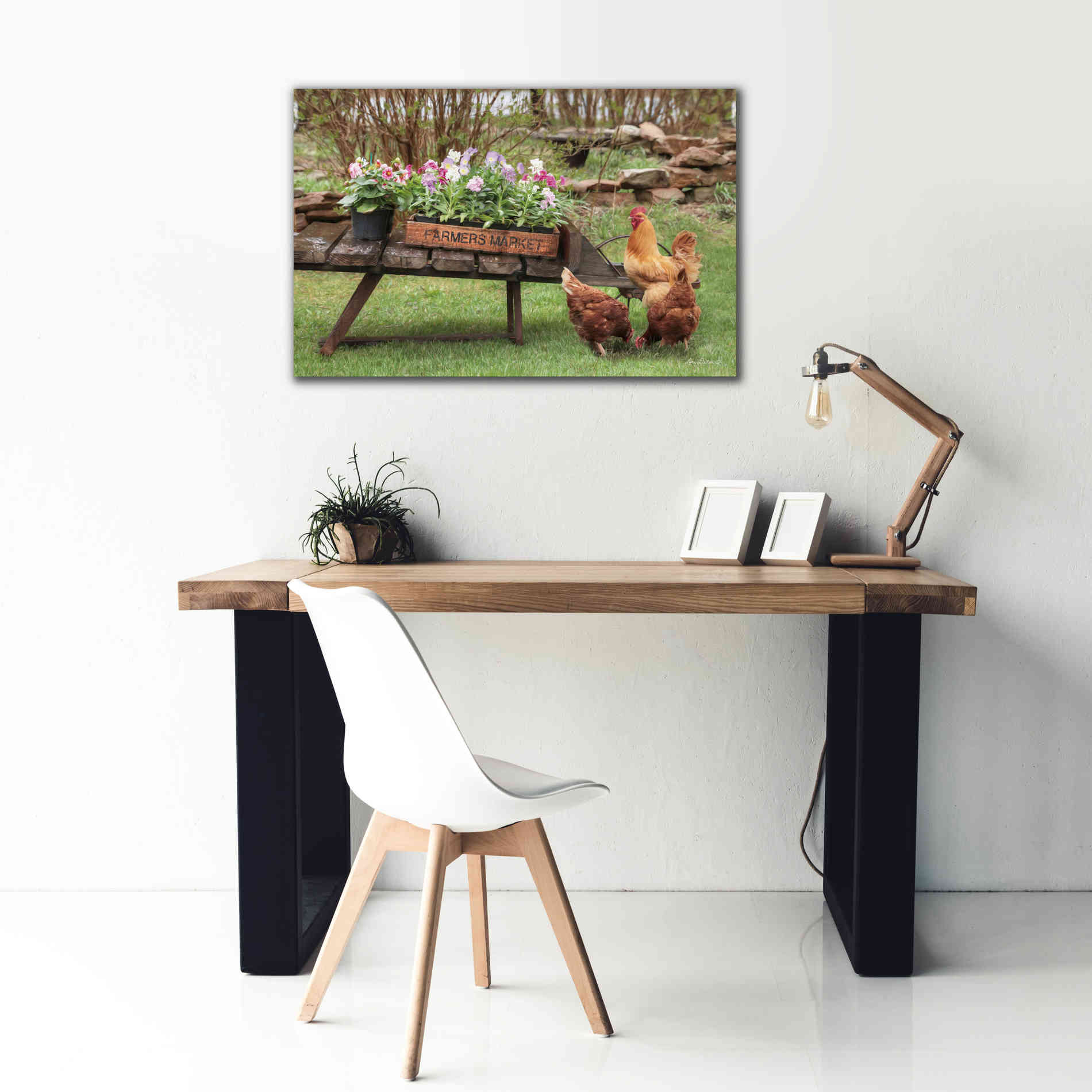'Farmer's Flower Cart' by Lori Deiter, Canvas Wall Art,40 x 26