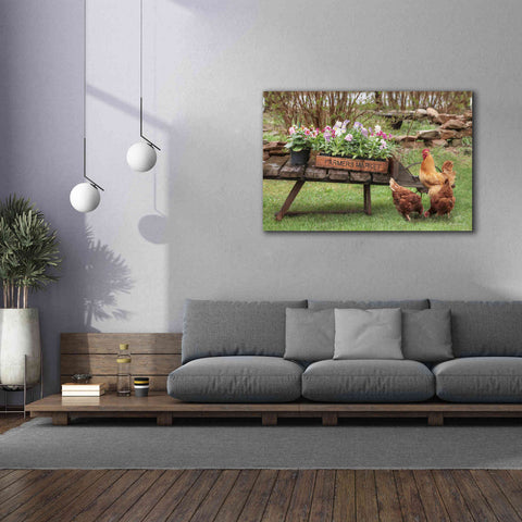 Image of 'Farmer's Flower Cart' by Lori Deiter, Canvas Wall Art,60 x 40