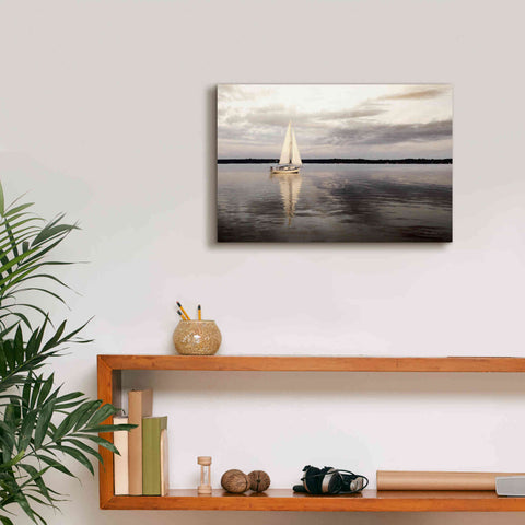 Image of 'Sail Away Sailboat' by Lori Deiter, Canvas Wall Art,18 x 12