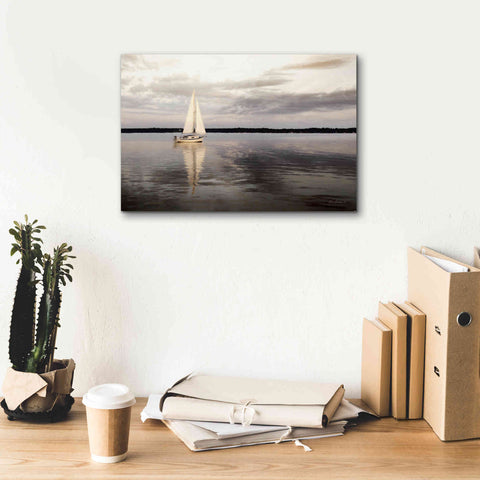 Image of 'Sail Away Sailboat' by Lori Deiter, Canvas Wall Art,18 x 12