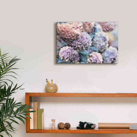 Image of 'Hydrangeas Abstract' by Lori Deiter, Canvas Wall Art,18 x 12