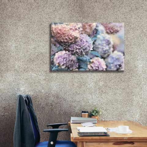 Image of 'Hydrangeas Abstract' by Lori Deiter, Canvas Wall Art,40 x 26