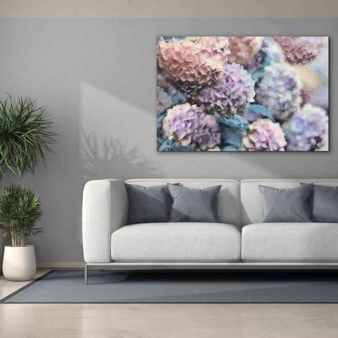 Image of 'Hydrangeas Abstract' by Lori Deiter, Canvas Wall Art,60 x 40