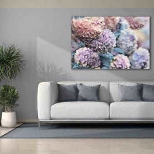 'Hydrangeas Abstract' by Lori Deiter, Canvas Wall Art,60 x 40