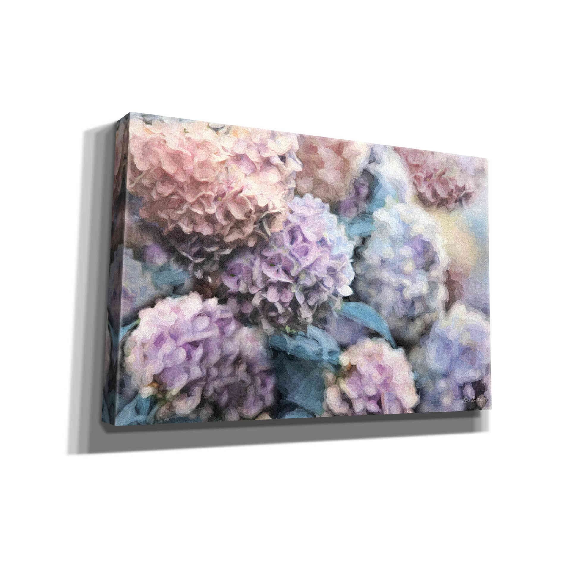 'Hydrangeas Abstract' by Lori Deiter, Canvas Wall Art
