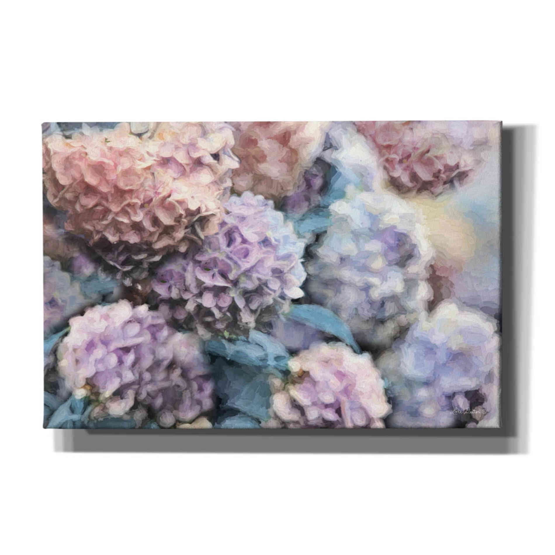 'Hydrangeas Abstract' by Lori Deiter, Canvas Wall Art
