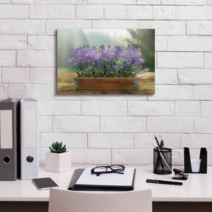 'Lavender Planter' by Lori Deiter, Canvas Wall Art,18 x 12