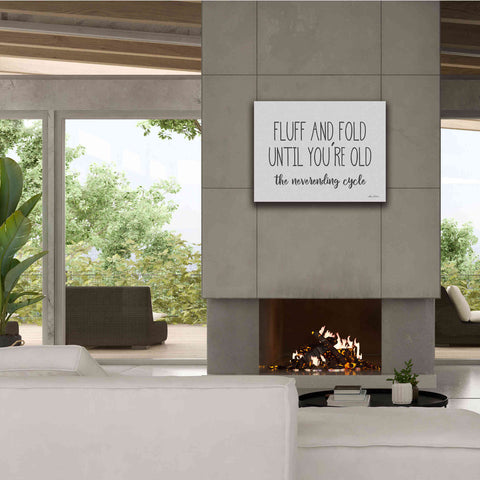 Image of 'Fluff and Fold' by Lori Deiter, Canvas Wall Art,34 x 26