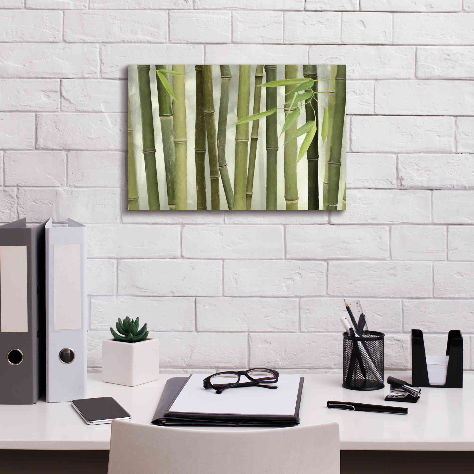 'Backlit Bamboo I' by Lori Deiter, Canvas Wall Art,18 x 12