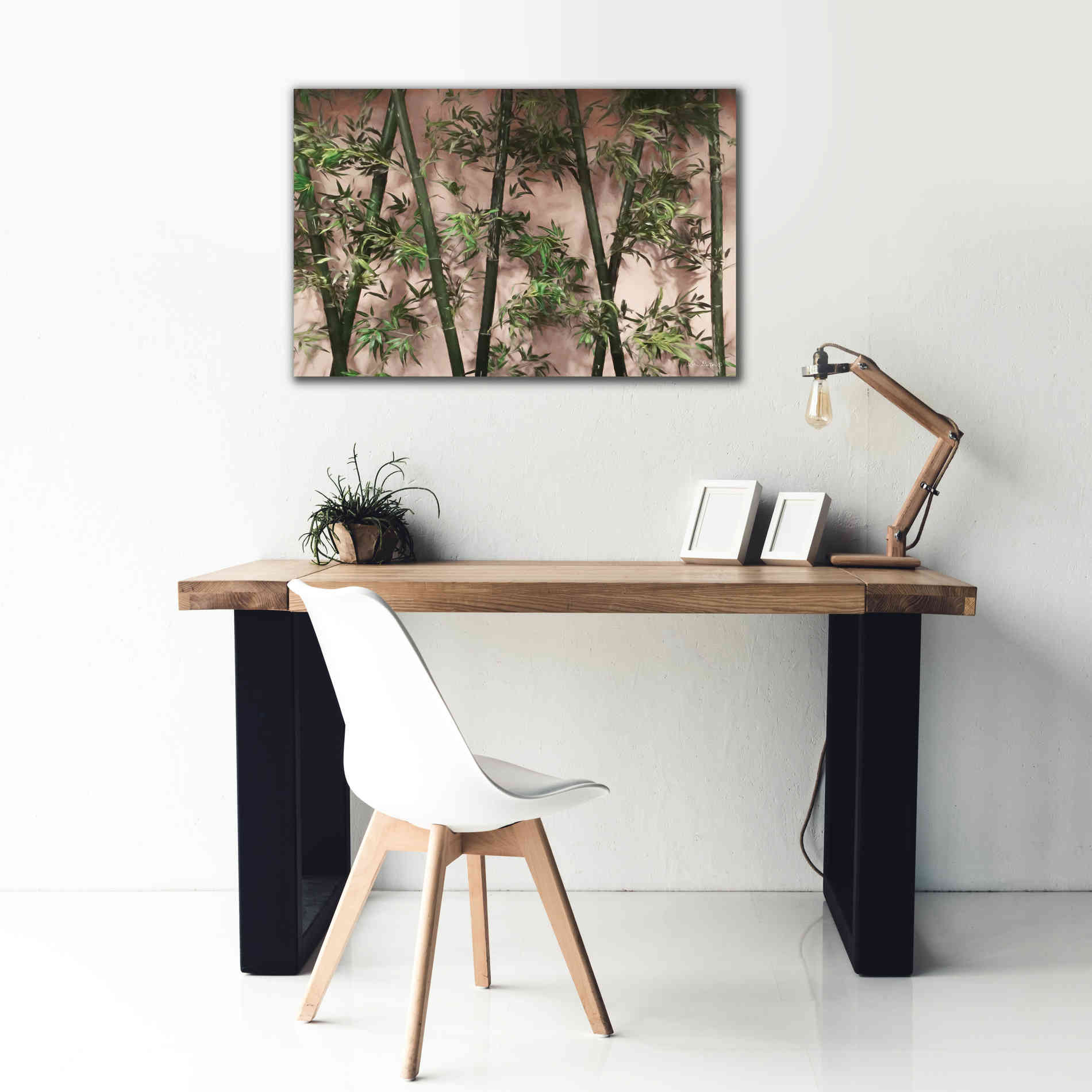 'Bamboo on Blush' by Lori Deiter, Canvas Wall Art,40 x 26