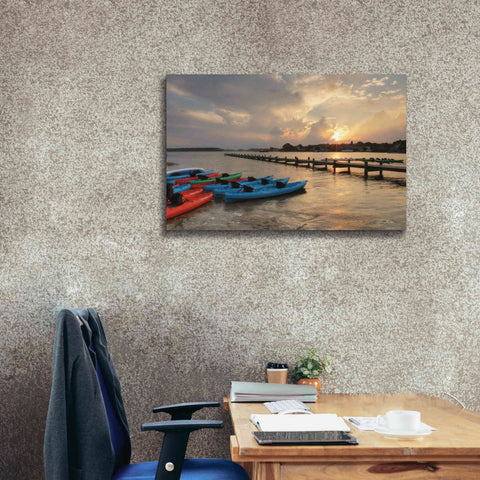 Image of 'Bayside Dock' by Lori Deiter, Canvas Wall Art,40 x 26