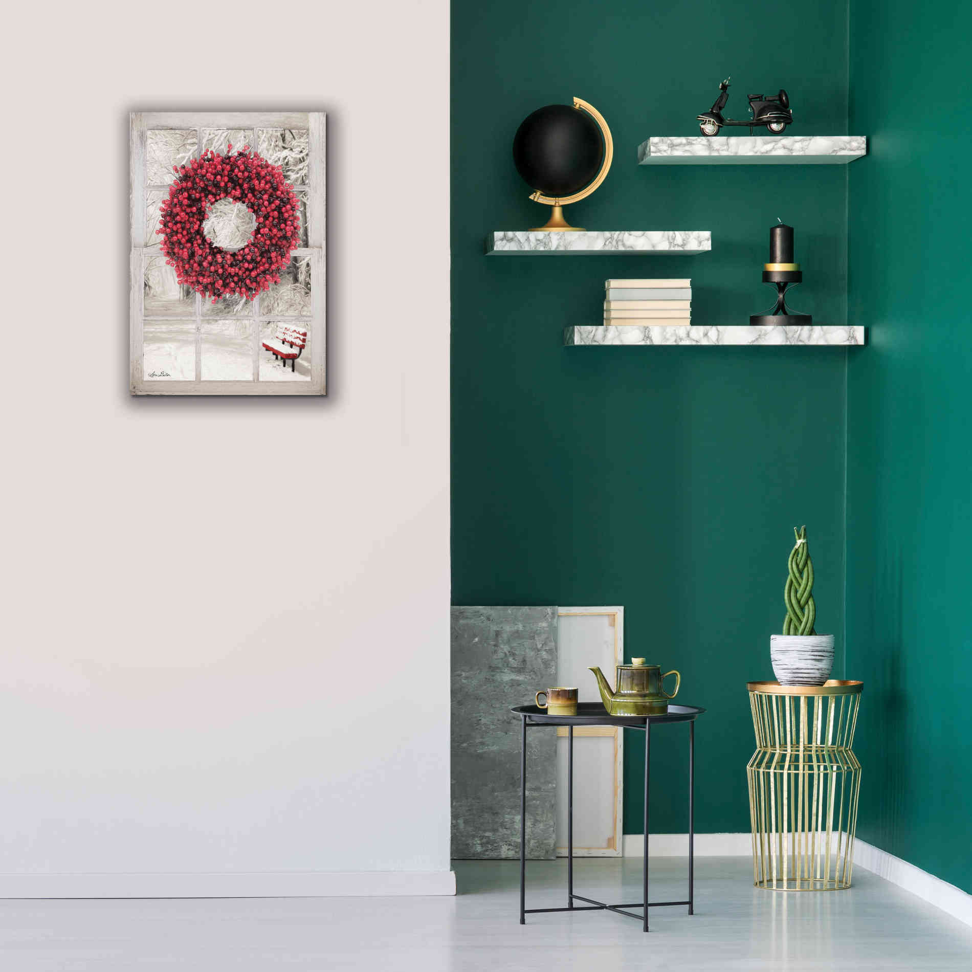 'Beaded Wreath View I' by Lori Deiter, Canvas Wall Art,18 x 26