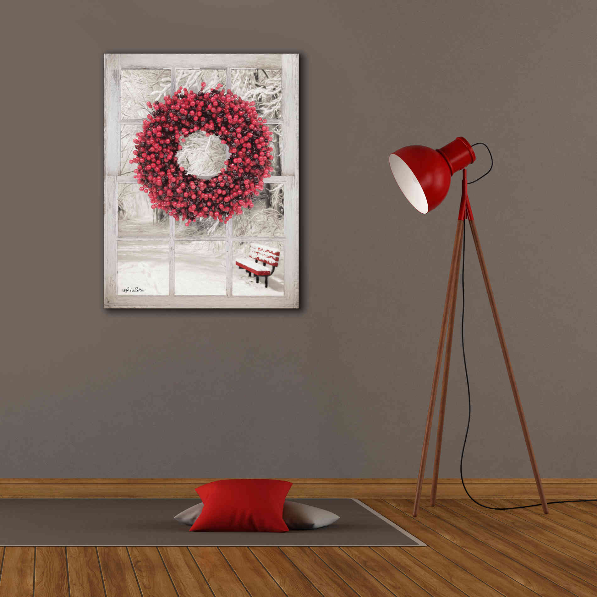 'Beaded Wreath View I' by Lori Deiter, Canvas Wall Art,26 x 34