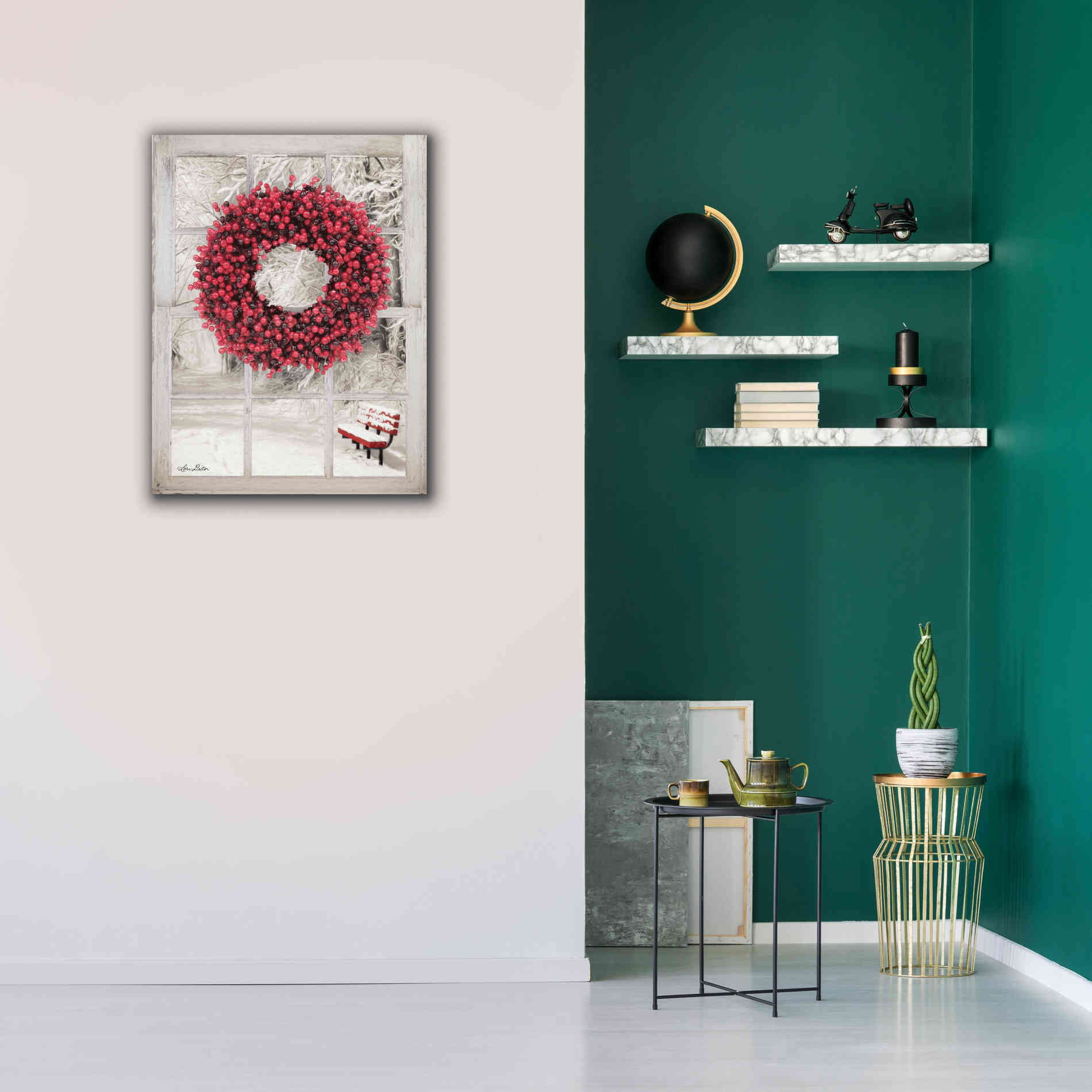 'Beaded Wreath View I' by Lori Deiter, Canvas Wall Art,26 x 34