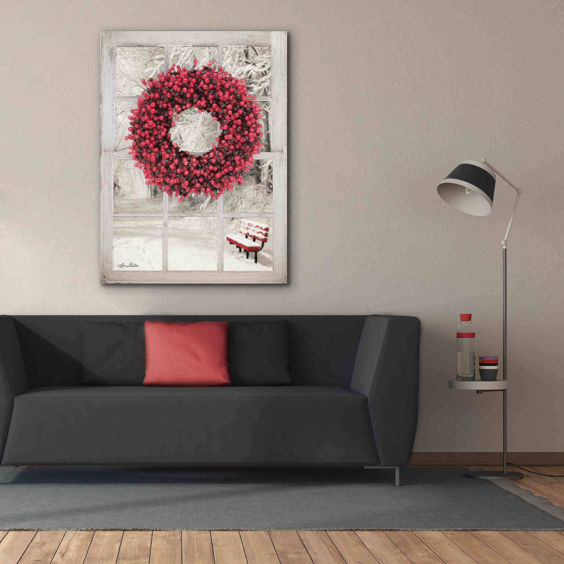 'Beaded Wreath View I' by Lori Deiter, Canvas Wall Art,40 x 54