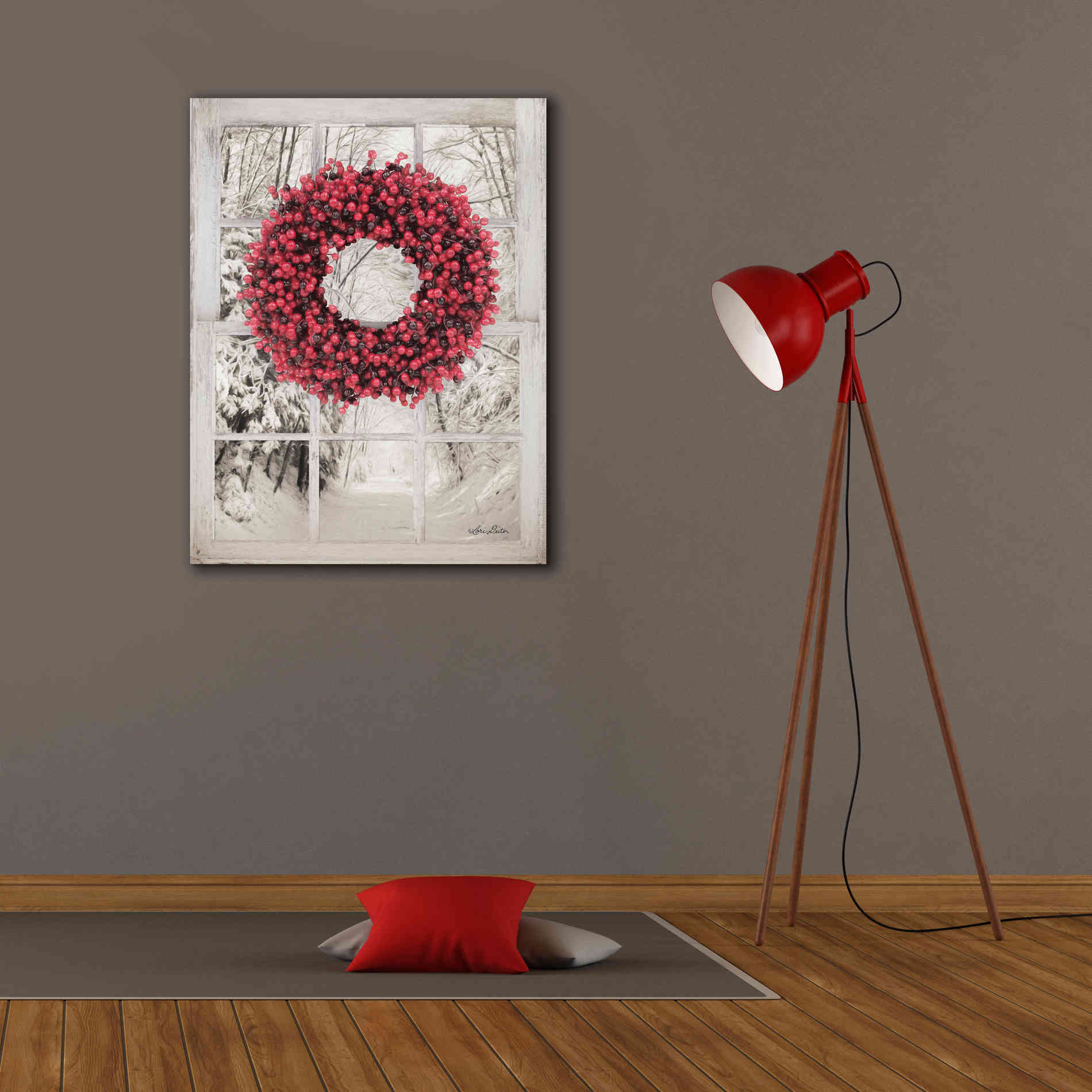 'Beaded Wreath View II' by Lori Deiter, Canvas Wall Art,26 x 34