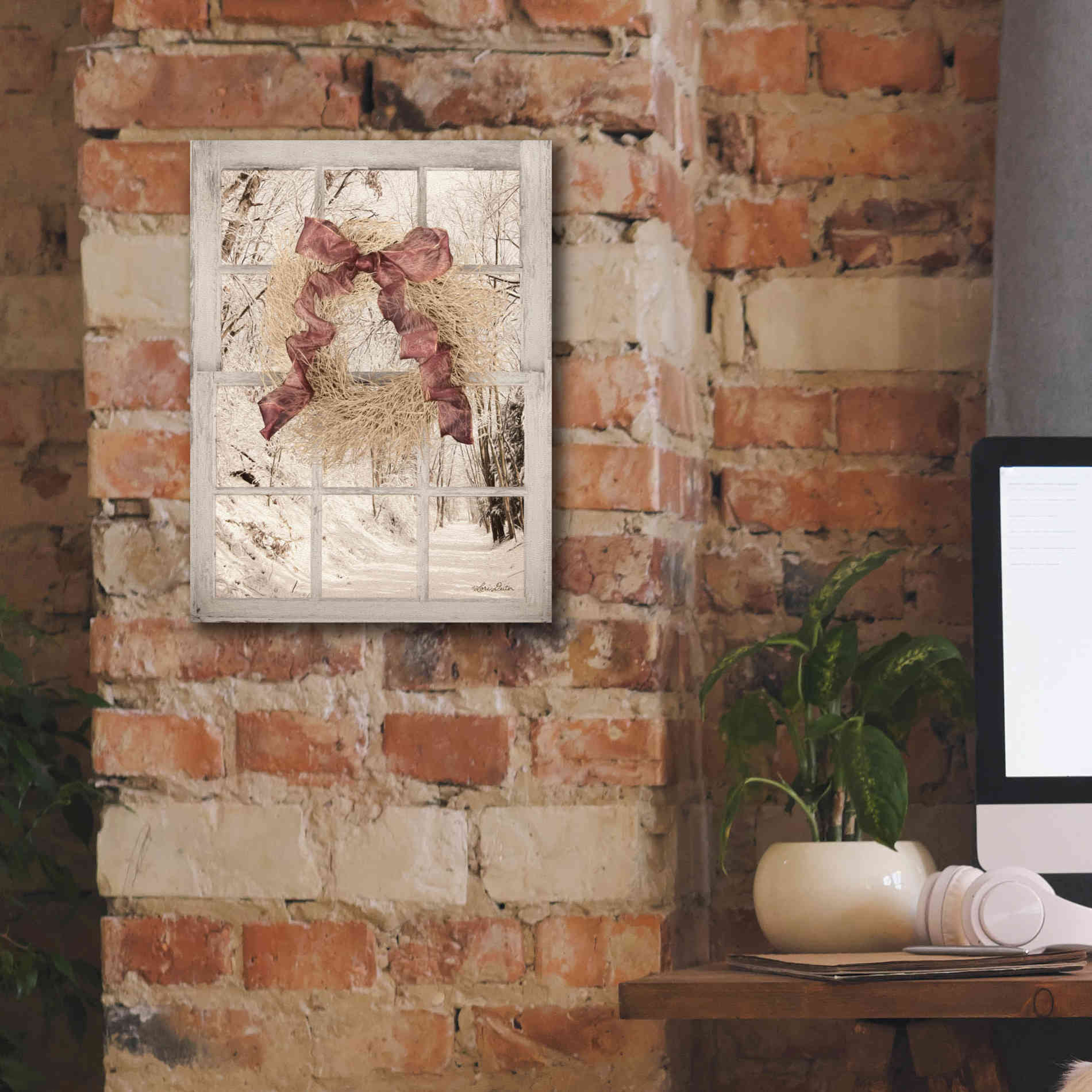 'Snowy Day Window View' by Lori Deiter, Canvas Wall Art,12 x 16