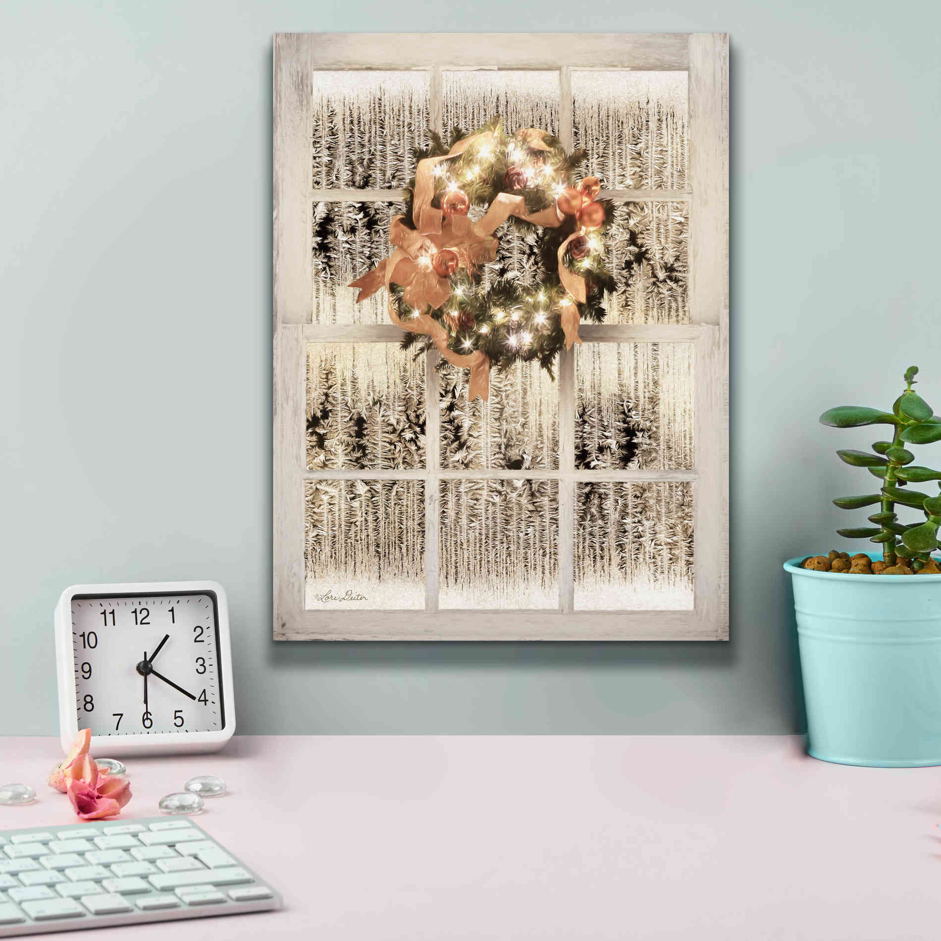 'Frosted Pane Window View' by Lori Deiter, Canvas Wall Art,12 x 16