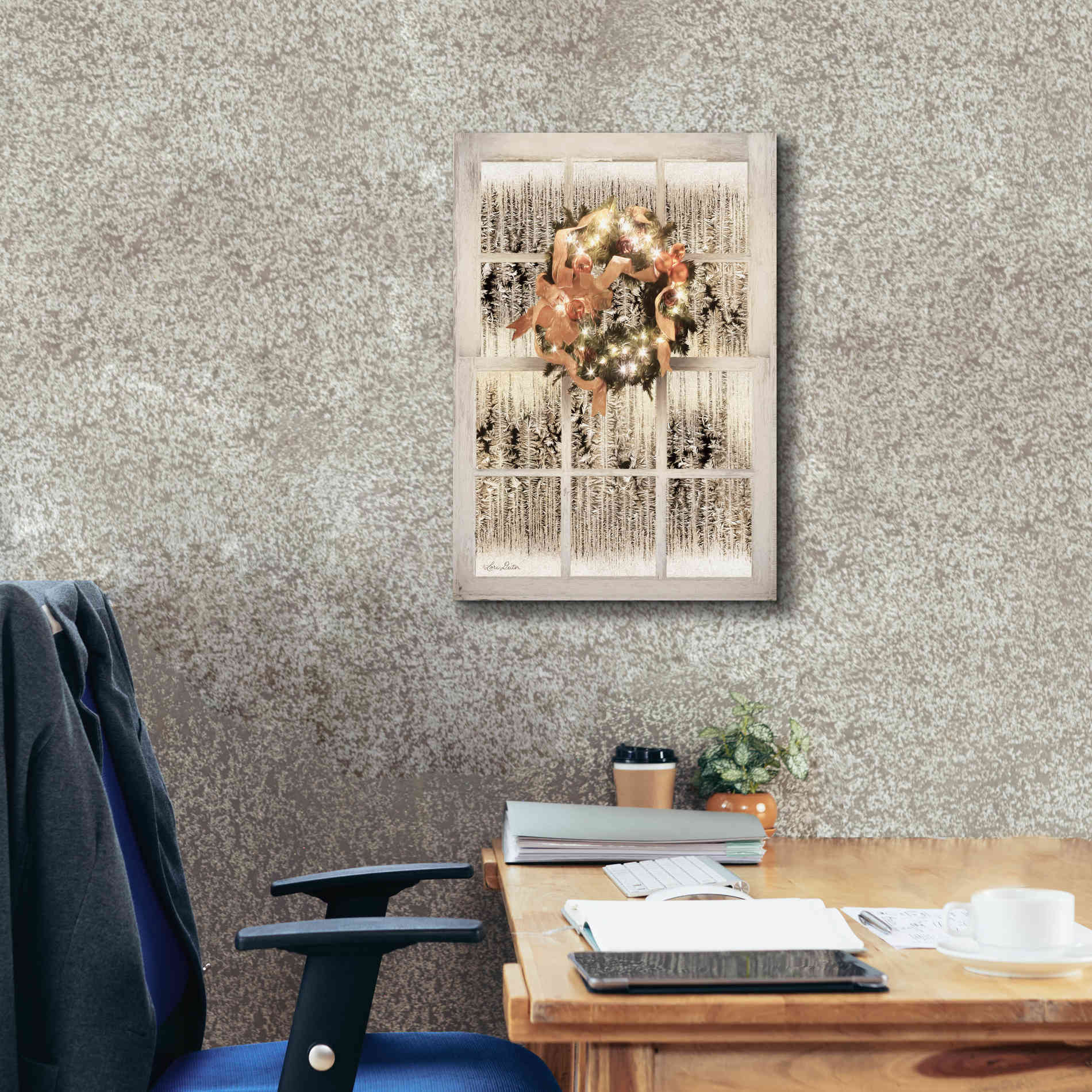 'Frosted Pane Window View' by Lori Deiter, Canvas Wall Art,18 x 26