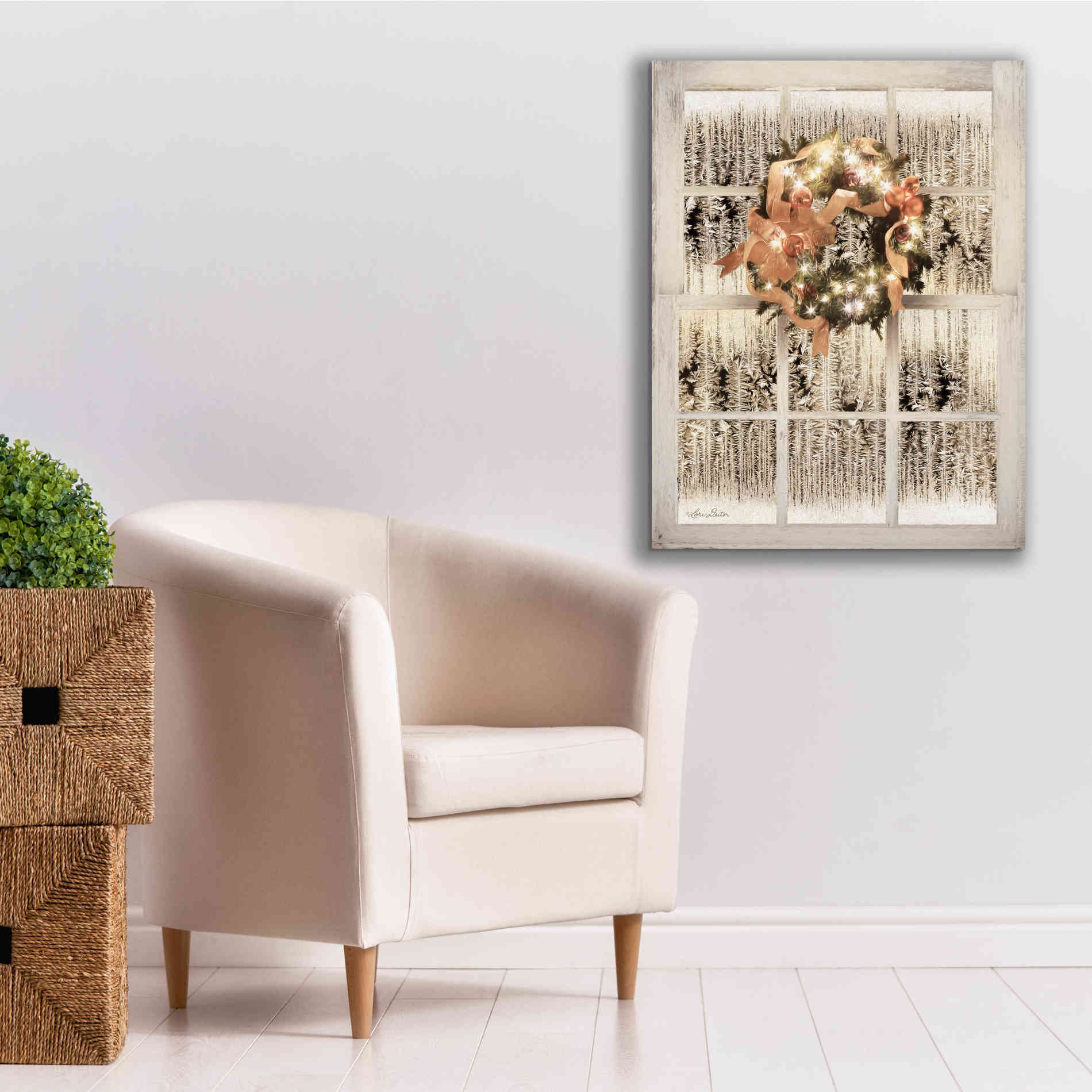 'Frosted Pane Window View' by Lori Deiter, Canvas Wall Art,26 x 34