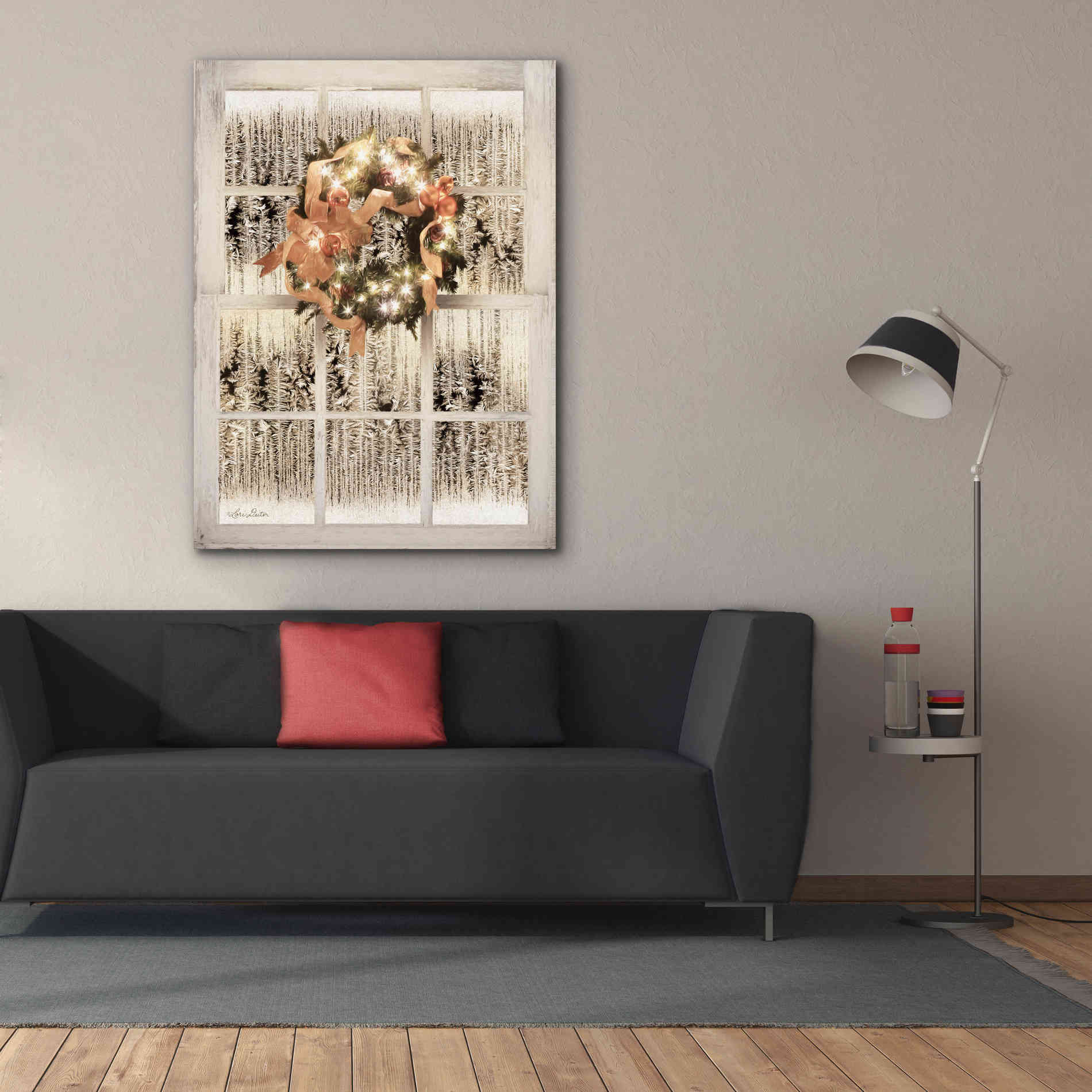 'Frosted Pane Window View' by Lori Deiter, Canvas Wall Art,40 x 54