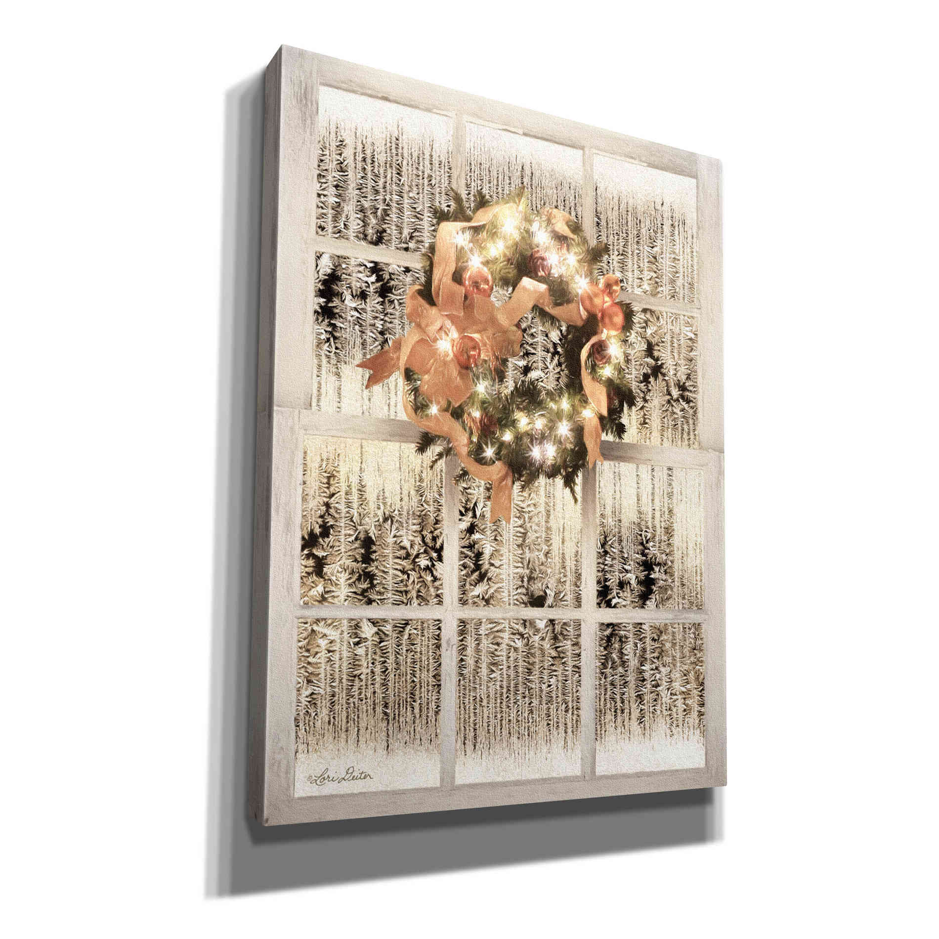 'Frosted Pane Window View' by Lori Deiter, Canvas Wall Art