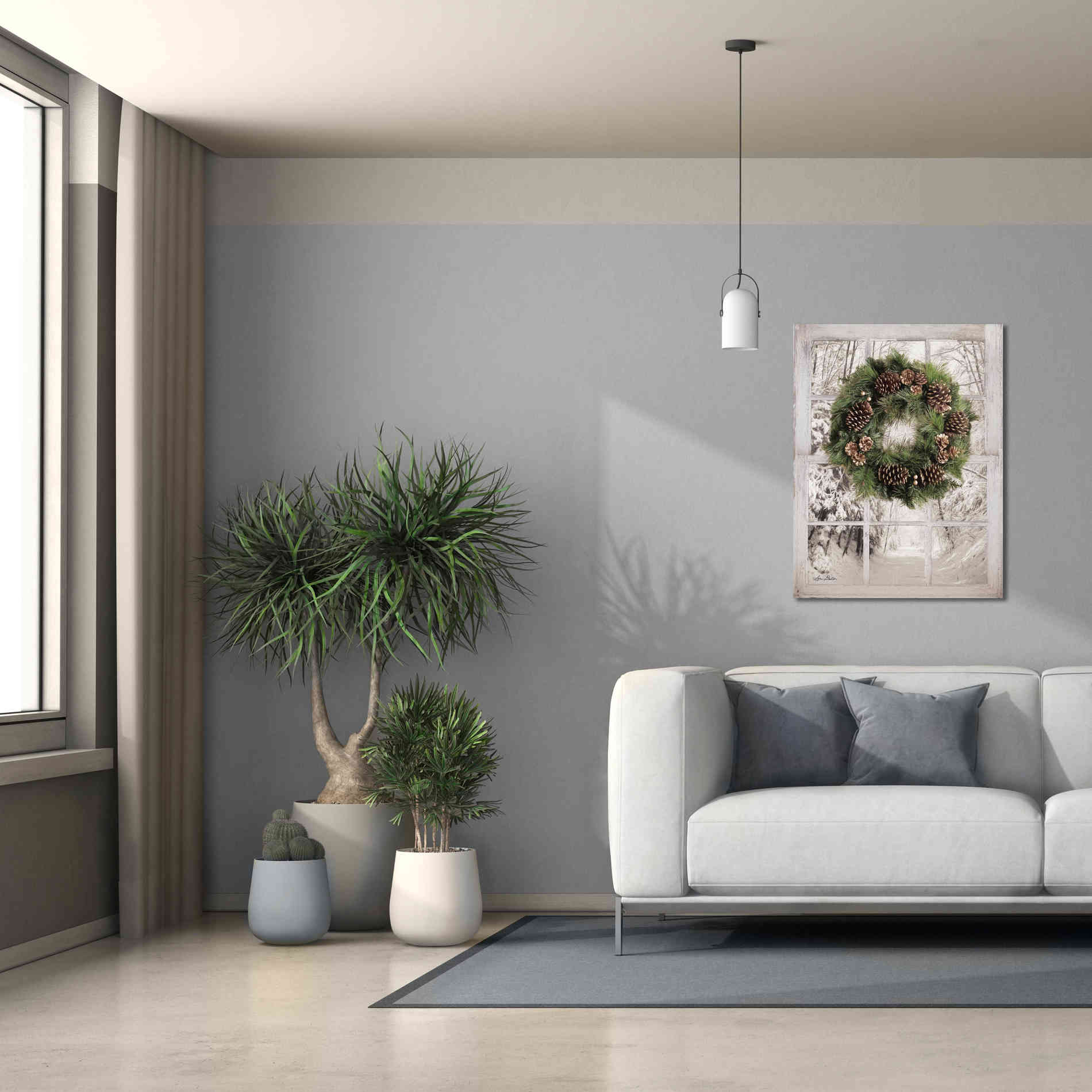 'Pine Tree Window View' by Lori Deiter, Canvas Wall Art,26 x 34