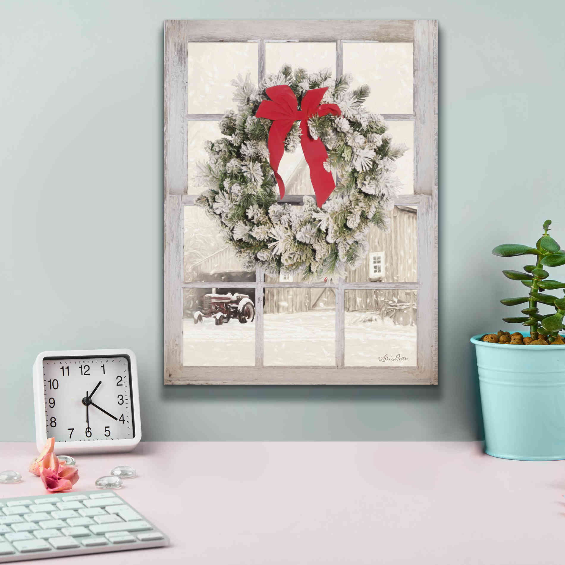 'On the Farm Window View' by Lori Deiter, Canvas Wall Art,12 x 16