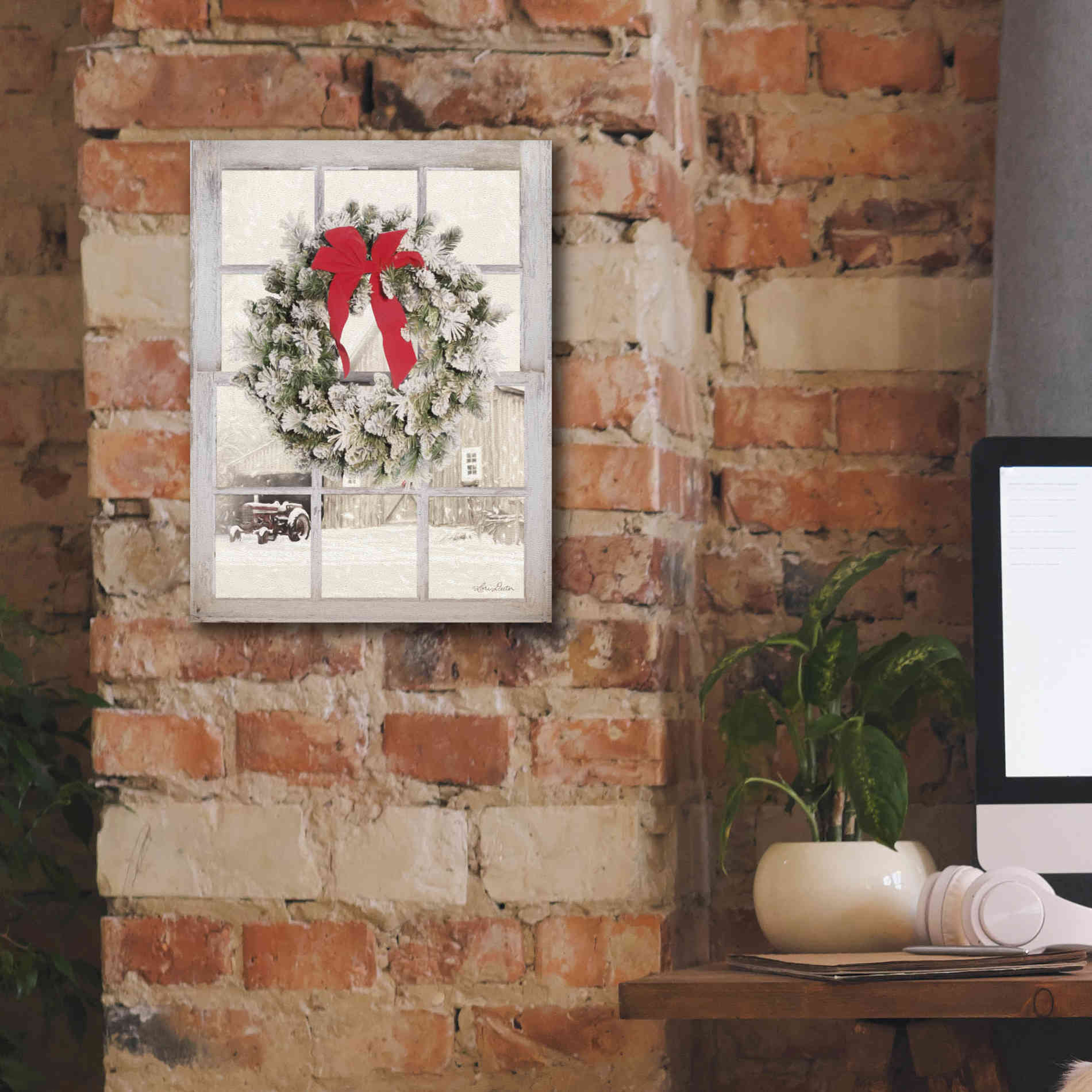 'On the Farm Window View' by Lori Deiter, Canvas Wall Art,12 x 16