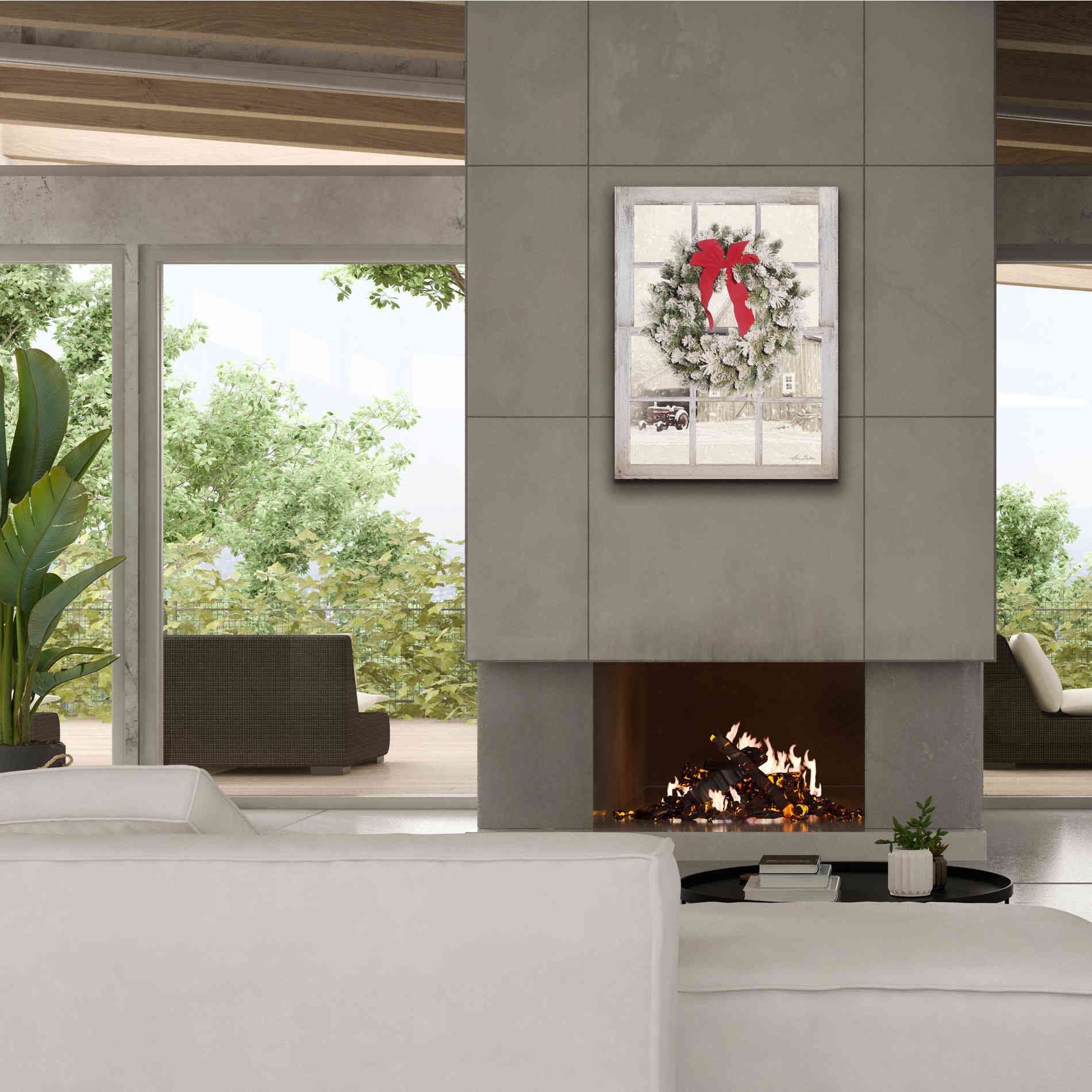 'On the Farm Window View' by Lori Deiter, Canvas Wall Art,26 x 34