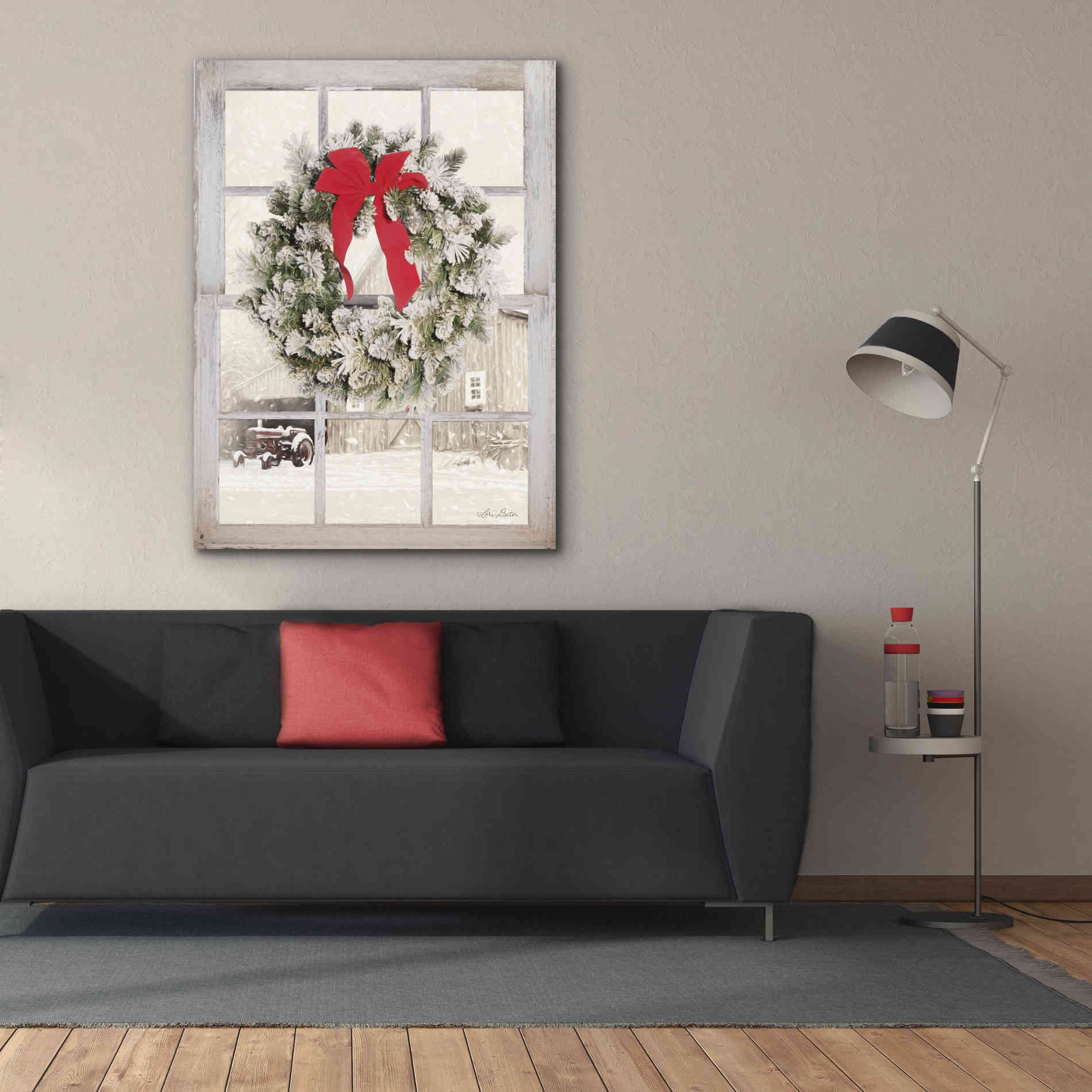 'On the Farm Window View' by Lori Deiter, Canvas Wall Art,40 x 54