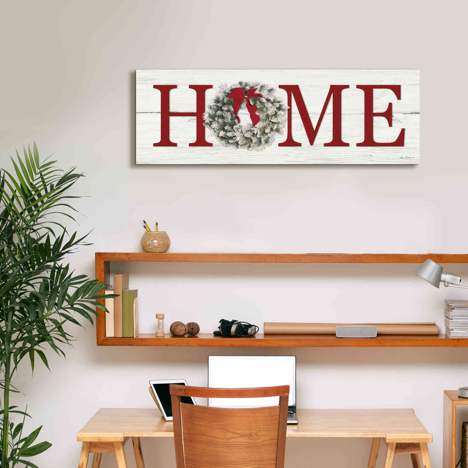 'Christmas Home' by Lori Deiter, Canvas Wall Art,36 x 12