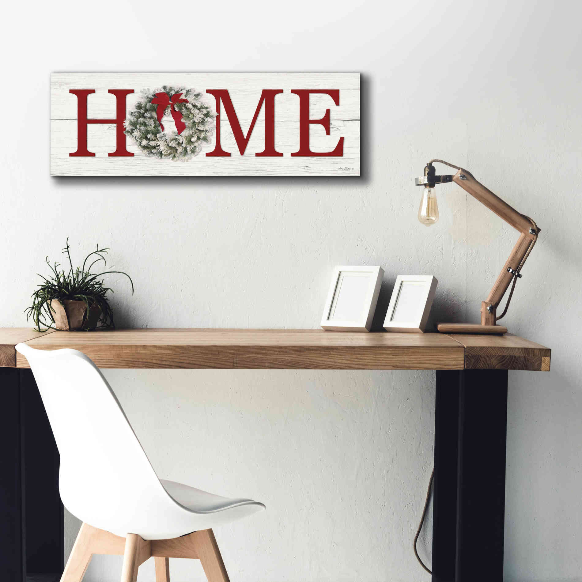 'Christmas Home' by Lori Deiter, Canvas Wall Art,36 x 12