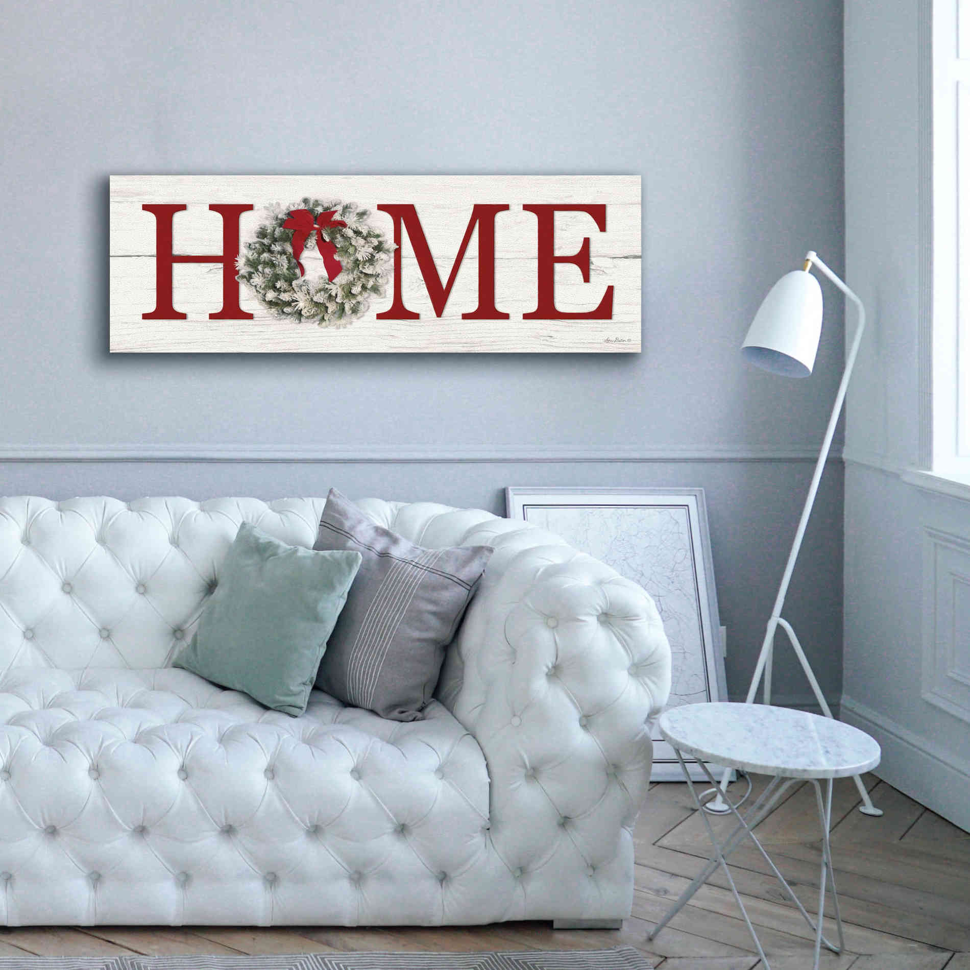 'Christmas Home' by Lori Deiter, Canvas Wall Art,60 x 20